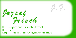 jozsef frisch business card