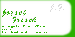 jozsef frisch business card